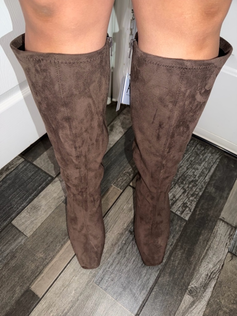 AEROSOLES Brown Over-the-Knee Suede Boots